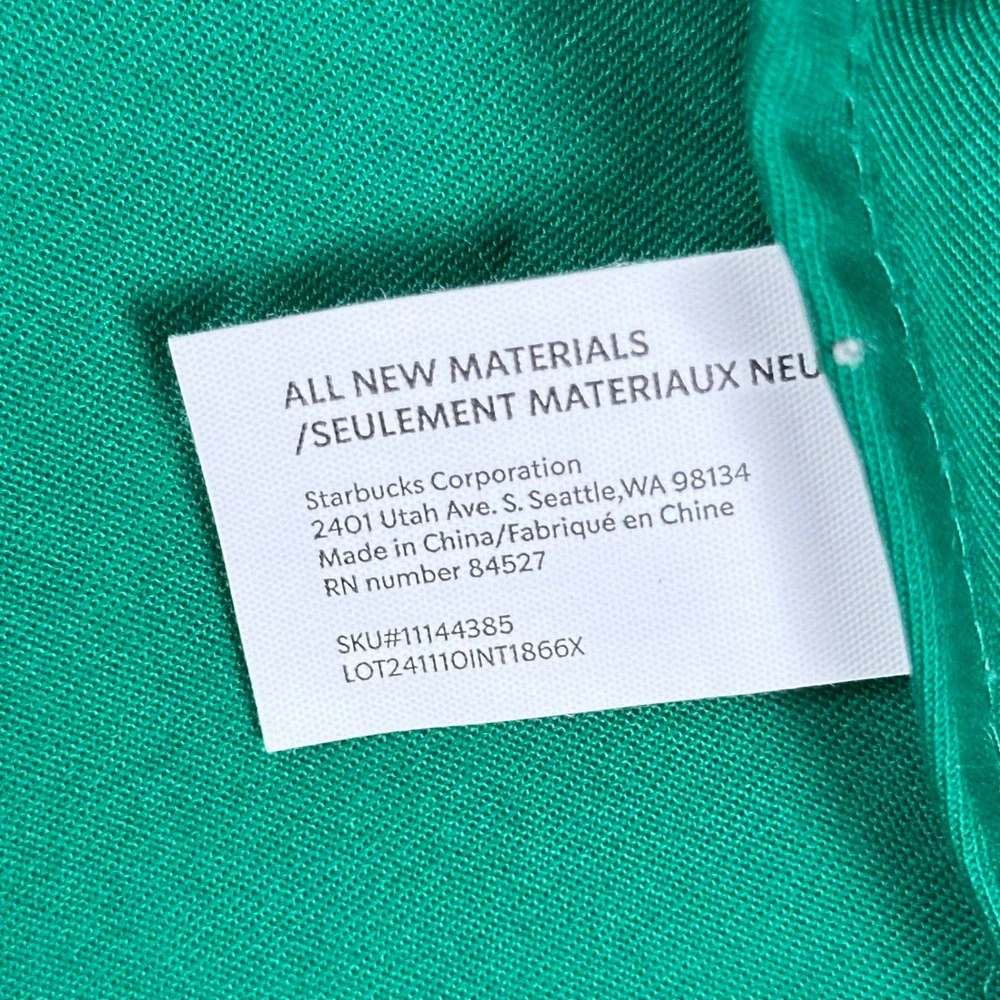 Starbucks Barista Apron Green Employee Uniform 2 Pocket Siren Logo Embroidered